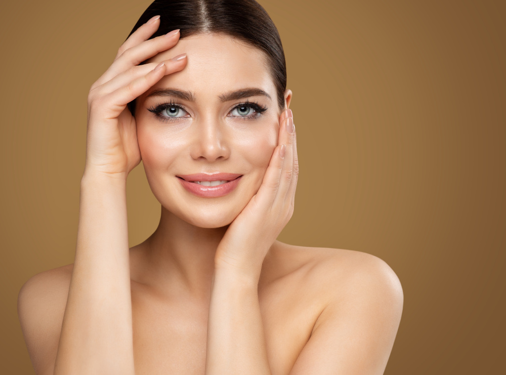Woman with smooth, youthful skin showcasing PDO threads results.